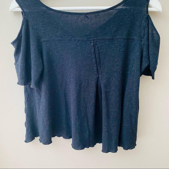 Free People Bittersweet Cold Shoulder Top Black - Picture 7 of 8